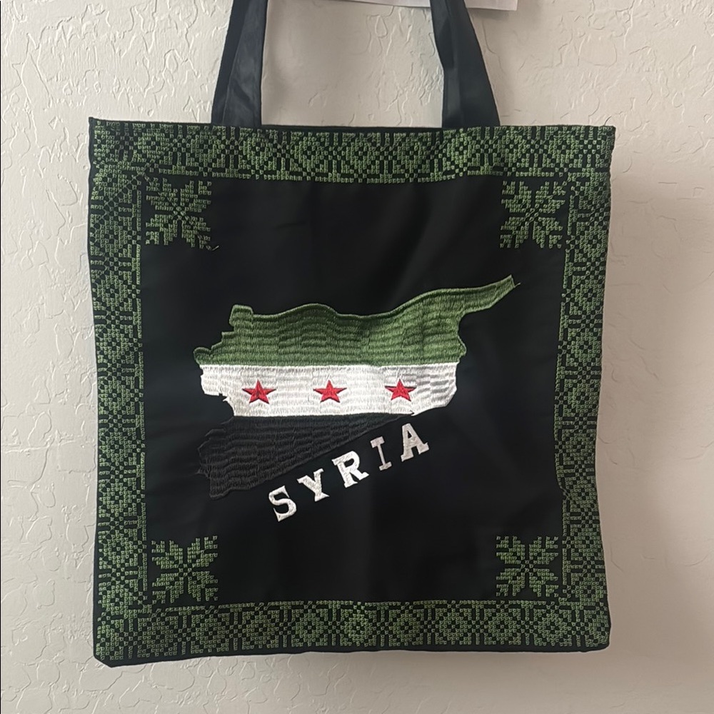 Black and Green Tote Bag